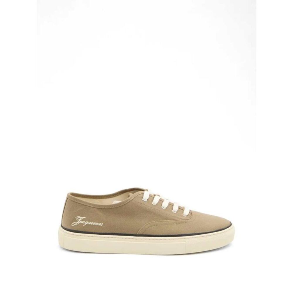 Jacquemus Men Lace-Up Sneakers With Embroidered Logo
